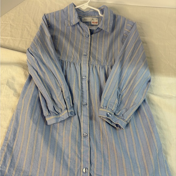 Zara Other - Zara Blue Striped Button Down Shirt for Kids